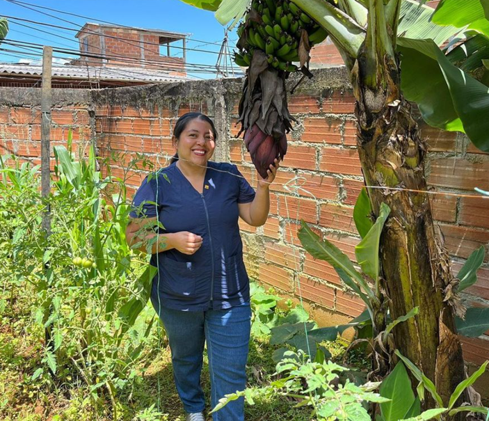 Imagen de la huerta urbana que hay en el centro comunitario San Juan Pablo II